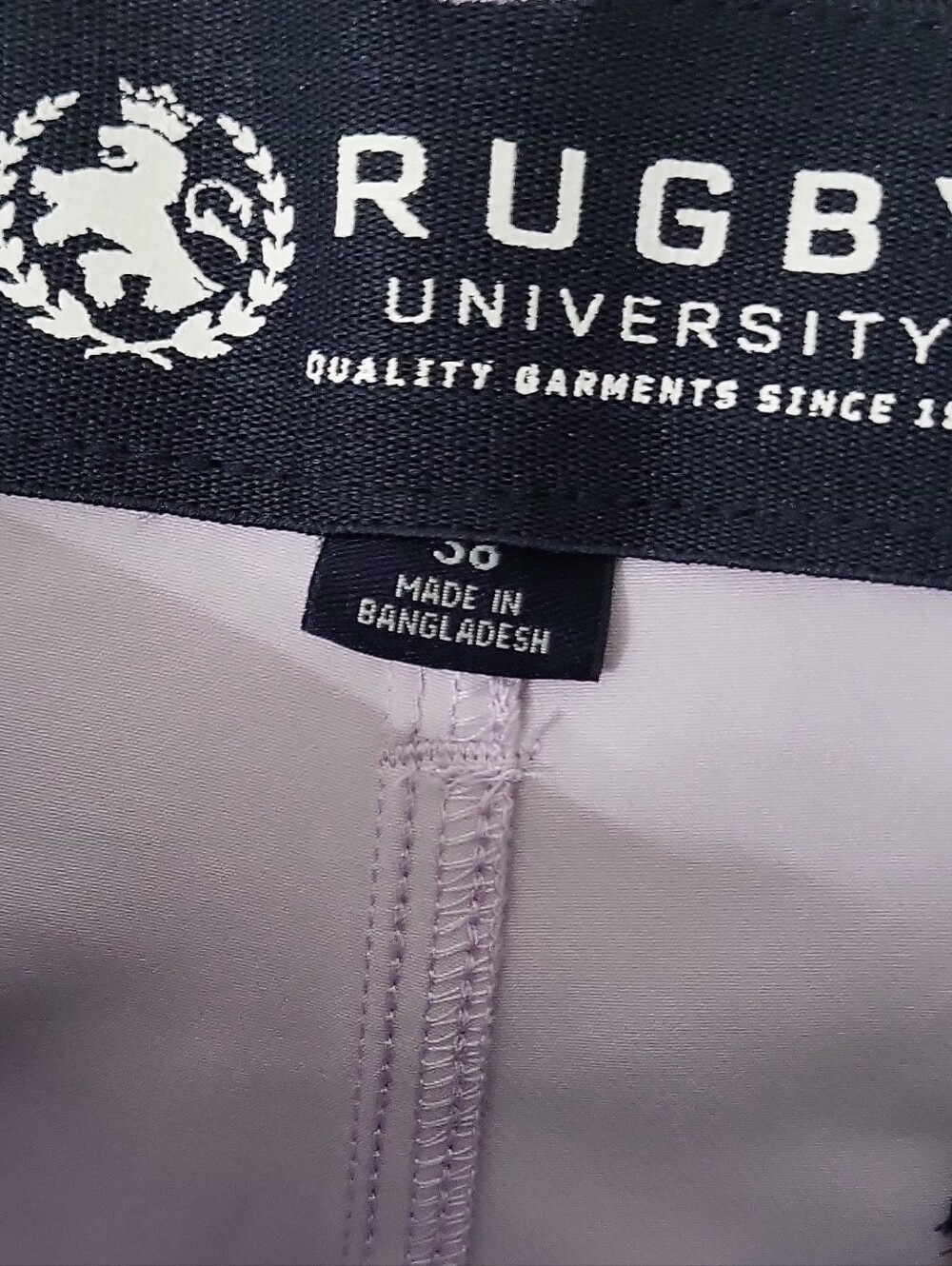Rugby University Tech Shorts Purple 9" Inseam 2-Way Stretch Easy Care size 38 - Picture 15 of 16